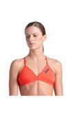 Arena Team Swim Top Tie Back Solid Kadın Pembe Yüzücü Bikini Üstü 004768300