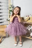 Kız Çocuk Kabarık Etekli Elbise Inci Detaylı