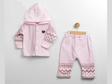 DESENLİ KAPÜŞONLU ÇITÇITLI WELSOFT İKİLİ ALT ÜST TAKIM - Pembe - 6 - 9 Ay - FLE248061-Pembe-6 - 9 Ay Pembe