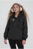 Sivaist Kız Çocuk Siyah Outdoor Su İtici Kapüşonlu Kaban – Rüzgar Geçirmez, Hafif Ve Dayanıklı
