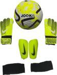 Unes Jooko Çizgili 5 No Top Tekmelik Ve Kaleci Eldiveni Seti Pompa Hediyeli