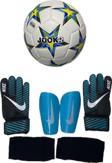 Unes Jooko 5 Numara Yıldızlı Top Tekmelik Ve 5-6-7-8 Numara Çocuk Kaleci Eldiveni Seti Pompa Hediyeli