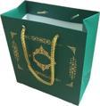 Karton Hediye Çantası GOLD Saray Desenli 20X20X10 CM (10 Adet)  Yeşil