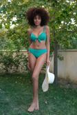 Giyim Kadın Destekli Fiyonklu Alt Üst Yeşil Bikini Takım