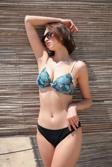 Giyim Kadın Yarım Destekli Alt Üst Bikini Takım Petrol
