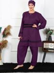 Giyim Büyük Beden Tesettür Mayo Mor