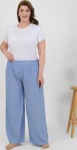 Giyim Kadın Büyük Beden Bürümcük Pantolon  Mavi