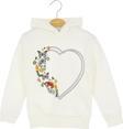 KELEBEK KALP BASKILI KAPÜŞONLU ÜÇ İPLİK SWEATSHIRT - Ekru - 3 Yaş - STP19453-Ekru-3 Yaş Ekru