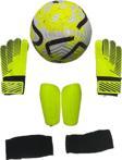 Unes 5 No 4 Astar Çizgili Futbol Topu Kaleci Eldiveni Ve Tekmelik 3Lü Set