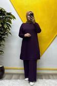 Kadın Tesettür Giyim Büyük Beden Pantolonlu Ecrin İkili Takım 