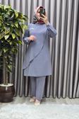 Kadın Tesettür Giyim Büyük Beden Çağla Krep İkili Takım 