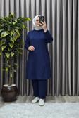 Kadın Tesettür Giyim Büyük Beden Nervürlü Spor İkili Takım 