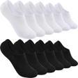 B Beşiroğlu Since 1980 12 Çift Kadın Erkek Beyaz Siyah Kısa Sneakers Görünmez Pamuk Babet Çorap