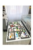 Sty Home Trafik Yollu Çoçuk Kaymaz Taban Makinede Yıkanabilir Halı Eğitici Bebek Oyun Matı Oyun Halısı