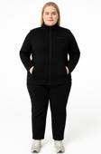 Kadın Siyah Büyük Beden Eşofman Takımı-T-1014