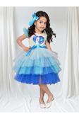 Hn Sport Tokalı Kız Çocuk Elsa Elbise A Kalite Parti Mezuniyet Doğum Günü Kostüm Düğün Abiye