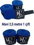 Hn Sport Boks Kick Boks Muay Thai Wushu Tüm Sporlar İçin Çocuk El Bandajı 2,5 M X 2 Adet Elastik Boks Bandajı