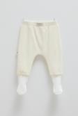 SOFT COLOUR PATİKLİ BEBEK PANTOLON - CARAMELL  - APU1593 - Ekru - 1 - 3 Ay - APU1593-Ekru-1 - 3 Ay Ekru