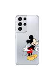 Dali Design Samsung Galaxy S21 Ultra Uyumlu Şeffaf Kılıf Couple Mickey 1 Tasarımlı