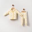 GÜNEŞ DESENLİ BEBE YAKA PİJAMA TAKIMI - BC-2413-Sarı-6 - 9 Ay Sarı
