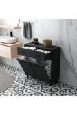 Home Mobiga Molde Çamaşır Sepetli Çekmeceli Banyo Dolabı Antrasit