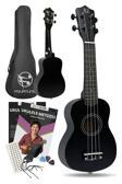 Fourtune Nova UKS-21BK Gül Ağacı Siyah Soprano Ukulele Seti