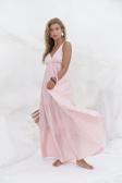 Siena Pembe Askılı Uzun Elbise
