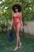 Kadın Destekli Fiyonklu Alt Üst Kırmızı Bikini Takım