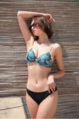 Kadın Yarım Destekli Alt Üst Bikini Takım Petrol