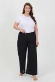 Kadın Büyük Beden Bürümcük Pantolon Lacivert