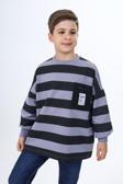 Toontoy Erkek Çocuk Çizgili Sweatshirt
