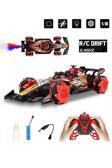 Sesli Işıklı Şarjlı 1:10 Büyük Ölçek Kumandalı Duman Atan Full Fonksiyon F1 Araç RC Oyuncak Araba