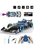 Sesli Işıklı Şarjlı 1:10 Büyük Ölçek Kumandalı Duman Atan Full Fonksiyon F1 Araç RC Oyuncak Araba