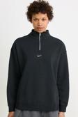 Nike Sportswear Fleece 1/4 Zipped Oversized Sweatshirt Kadın Oversize 1/4 Fermuarlı Sweatshirt Siyah