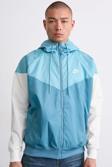 Nike Windrunner Full Zip Jacket Kapüşonlu Erkek Ceket Rüzgarlık Mavi Açık Mavi