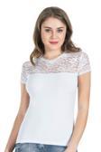 Yarım Kol Dantelli Kadın Tişört 240