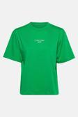 Calvin Klein Kadın Regular Fit %100 Pamuklu Logo İşlemeli Yuvarlak Yakalı Kısa Kollu Yeşil T-Shirt Lv047C858G-L1X