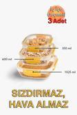 Lock&Fresh Master Kare Saklama Kabı (350,600,1025 ml) (Üçlü Set)