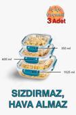 Lock&Fresh Master Kare Saklama Kabı (350,600,1025 ml) (Üçlü Set)