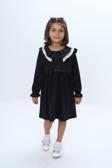 Toontoy Kız Çocuk Yaka Detaylı Fırfırlı Elbise