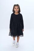 Toontoy Kız Çocuk Fırfırlı Tüllü Elbise