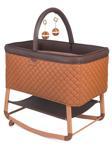 Kujju Harmony Deri Kumaşlı Mini Anne Yanı Beşik - Kahverengi Standart