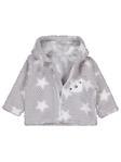 Minidamla Ayı Nakışlı Kapşonlu Mont 1-9 Ay Hırka - Gri 1-3 Ay