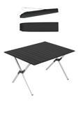 Pratikoutdoor Katlanabilir Alüminyum Kamp Ve Piknik Masası, Omuz Askılı Taşıma Çantasıyla L , Siyah