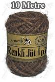 Renkli Jüt İpi 10 Metre 1 Paket Hasır İp Mumlu Kırnap İplik Kendir İp Doğal Renkli İp Hediye Süsleme