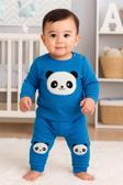 Bilge Trend Panda İşlemeli % 100 Pamuklu Penye Bebek Pijama Takımı