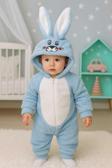 Bilge Trend Erkek Çocuk Welsoft Peluş Mavi Tavşan Kulaklı Kostüm Kışlık Uyku Tulumu Bilgetrend9798