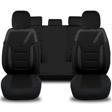 Her Araca Uyumlu Oto Koltuk Kılıfı Tam Set Gofraj / Siyah