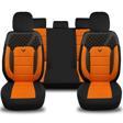Her Araca Uyumlu Oto Koltuk Kılıfı Tam Set Gofraj / Turuncu