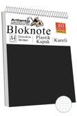 Telli Masaüstü Not Defteri Kareli A4 1 Adet Masa Üstü Plastik Kapaklı Spiralli Bloknot Blocknote 80 Yaprak Okul Ofis